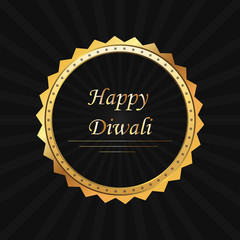 Golden celebration emblem.