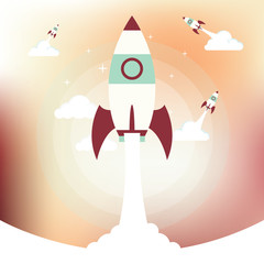 Launch your business concept banner