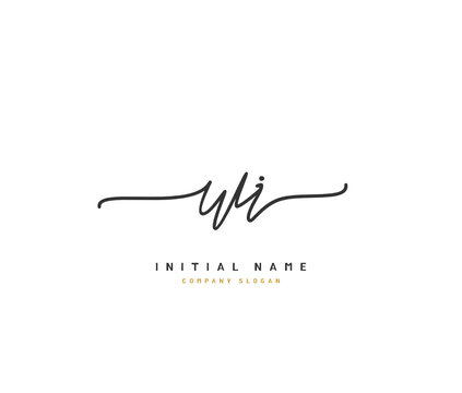 W I WI Beauty vector initial logo, handwriting logo of initial signature, wedding, fashion, jewerly, boutique, floral and botanical with creative template for any company or business.