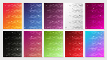 Cover set with abstract geometric pattern with cubes