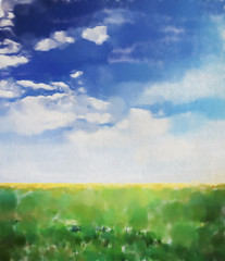 Fototapeta premium watercolor colorful illustration