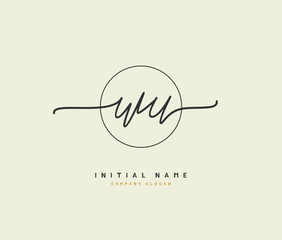 W U WU Beauty vector initial logo, handwriting logo of initial signature, wedding, fashion, jewerly, boutique, floral and botanical with creative template for any company or business.
