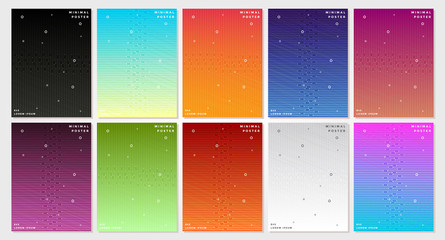 Abstract colorful minimal covers pattern design.