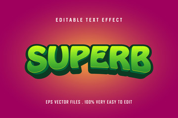 Superb cartoon style, Editable Text effect