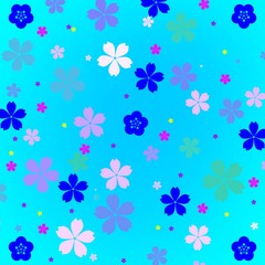 Colorful flowers pattern design. Design print for texture, textile, background, wallpaper and template