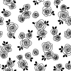 Seamless pattern material of an abstract rose