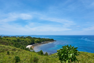 Fototapeta na wymiar View over Corregidor Island, next to Siargao Island
