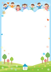 Background with nature and children.Background related to children.