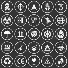 packaging product icon set vector symbol