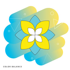 Color Balance concept flat icon design.