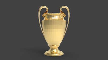 Fototapeta na wymiar 3d rendering of a championship trophy award isolated in studio