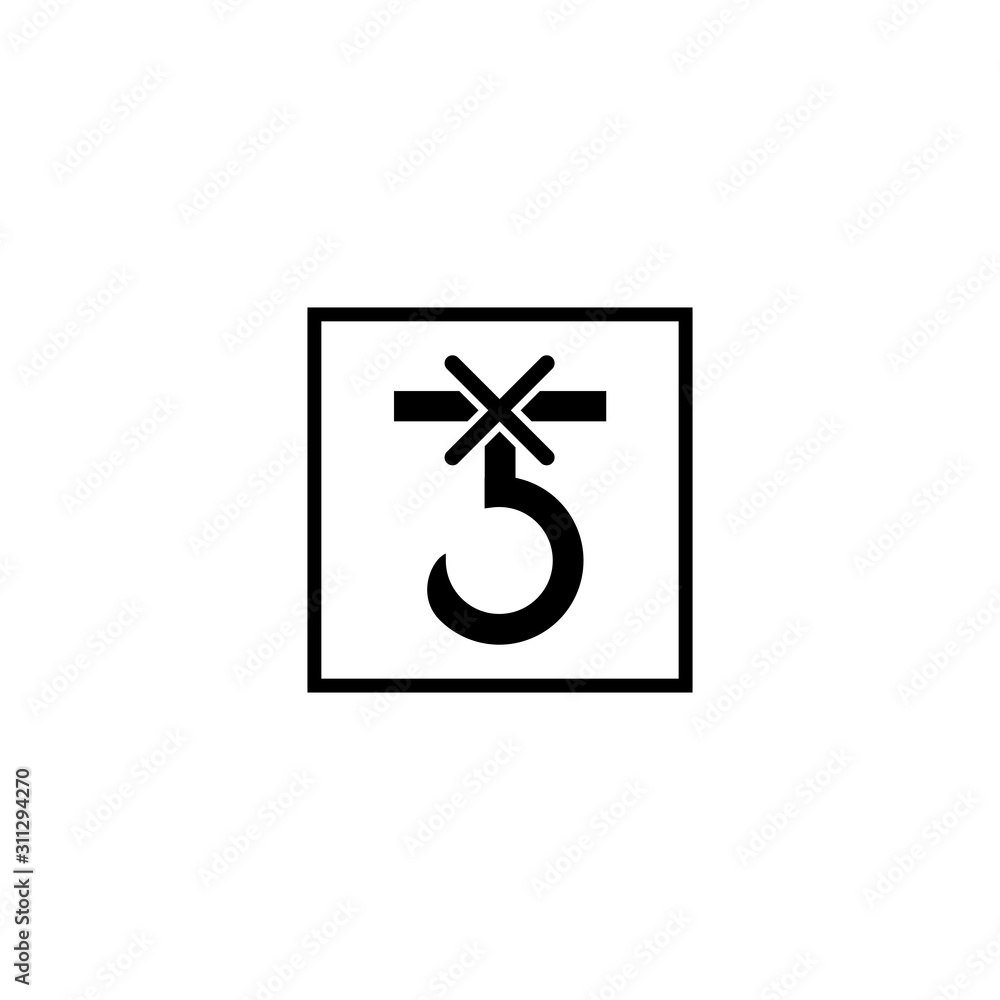 Poster do not use hooks sign icon vector design symbol