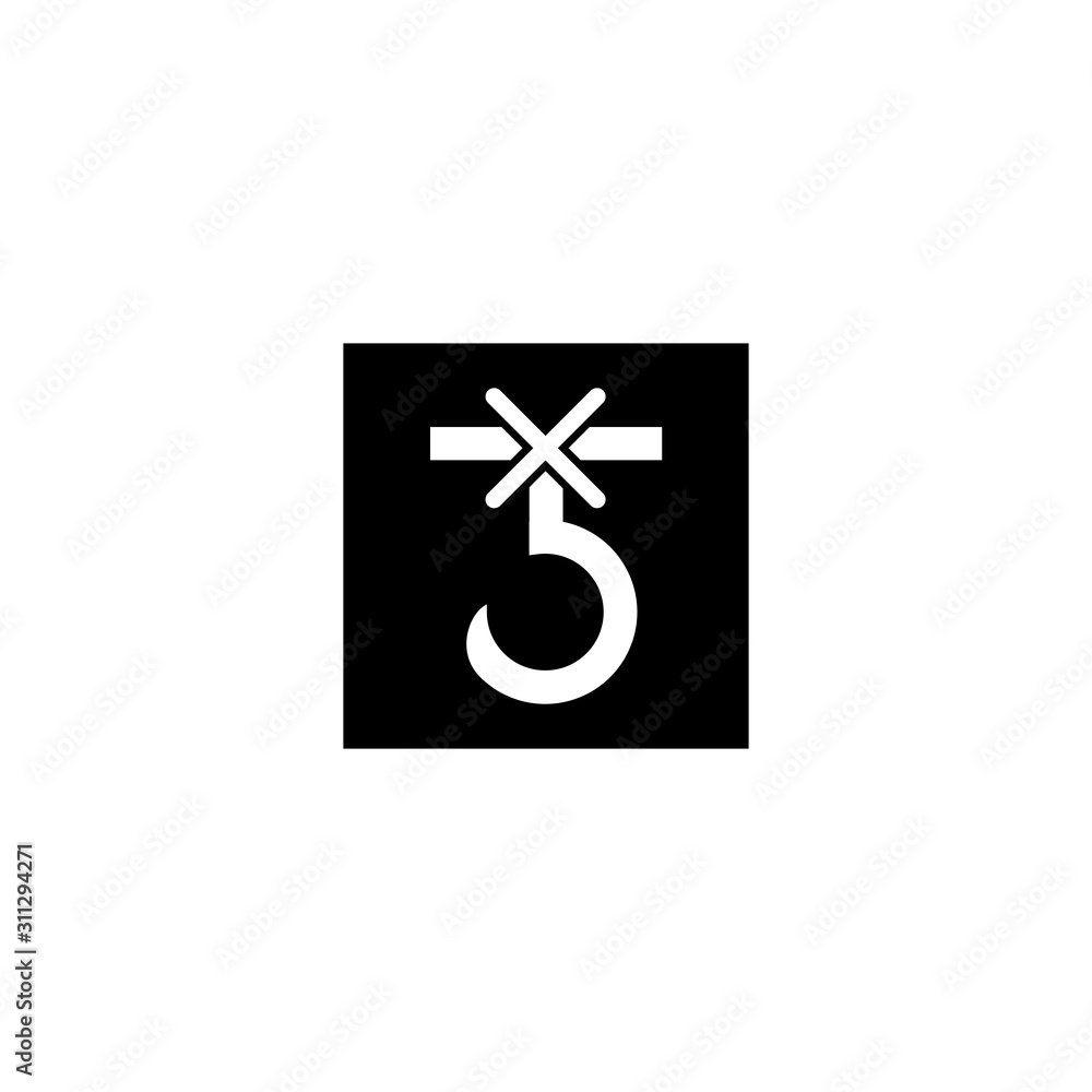 Poster do not use hooks sign icon vector design symbol