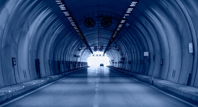 Fototapeta Długi szary tunel