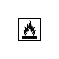 highly flammable sign icon vector design symbol