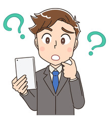 ビジネスマン スーツ 男 イラスト素材 かわいい マンガ Arduous Wall Mural Arduo よぴんこ Yopinco