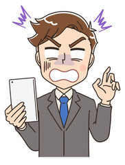 ビジネスマン スーツ 男 イラスト素材 かわいい マンガ