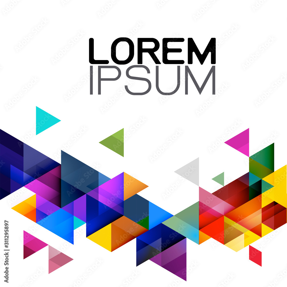 Poster vector abstract colorful gradient and modern overlapping geometric template on white background and 