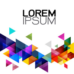 Vector abstract colorful gradient and modern overlapping geometric template on white background and space for text on top position.