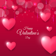 Fototapeta na wymiar Happy Valentine Day Greeting Card Background
