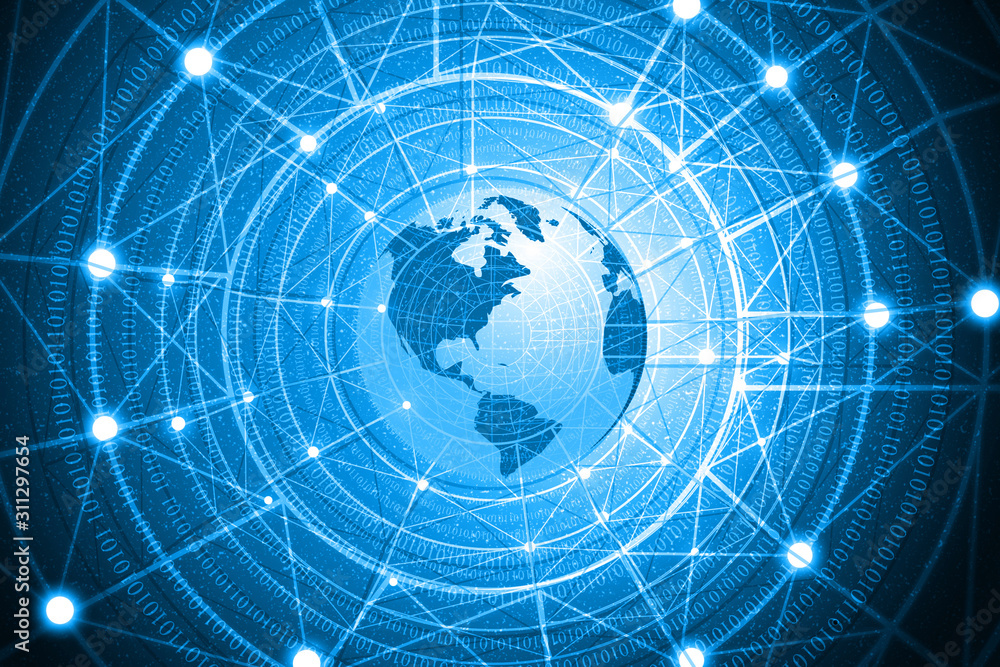 Poster global communication network. global data connection concept. social network communication networks.