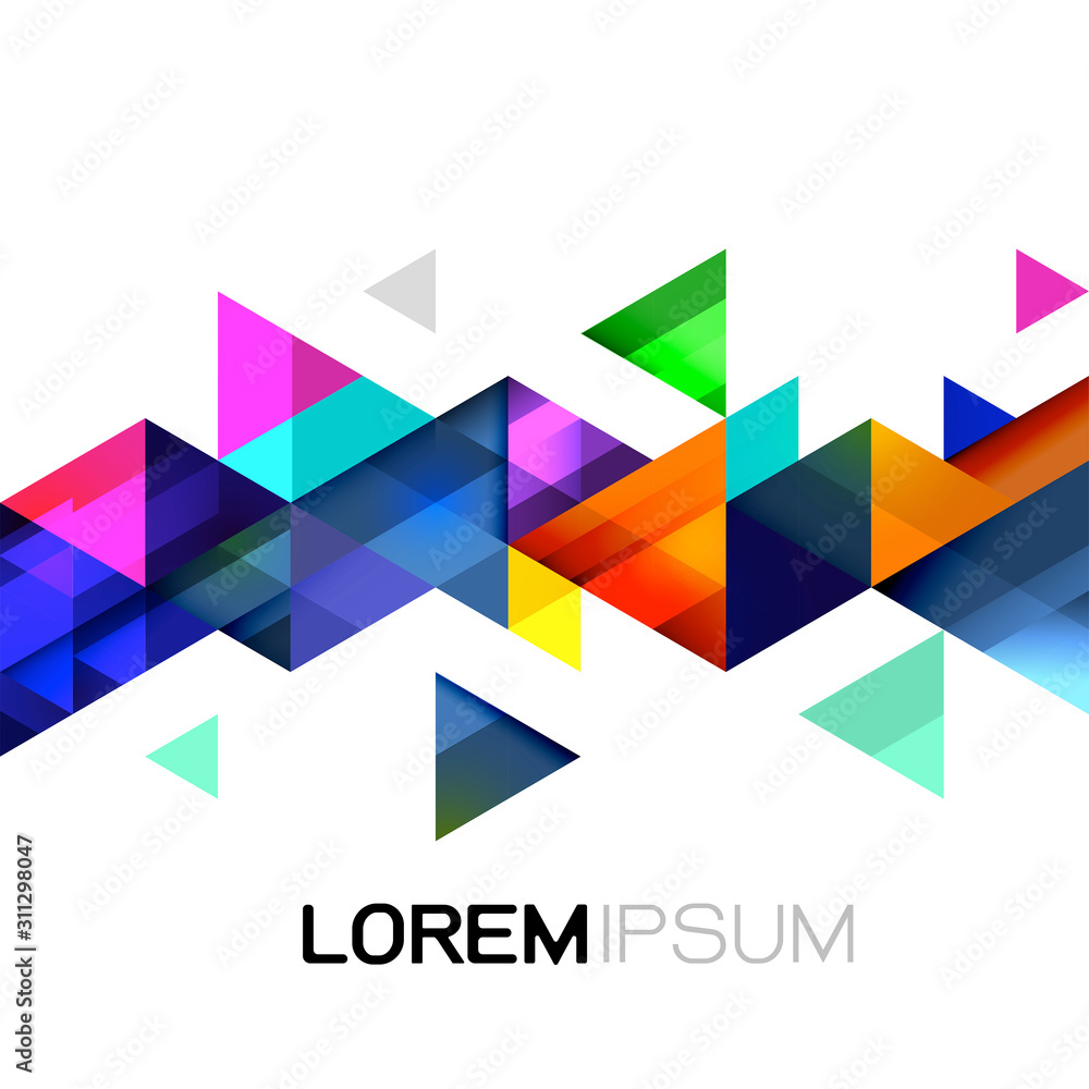 Aufkleber vector abstract colorful gradient and modern overlapping geometric template on white background and 