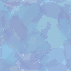 Blue watercolor background. Abstract hand paint square stain backdrop