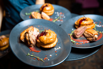 Grilled duck breast.