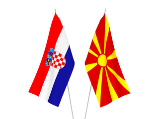 Croatia and North Macedonia flags
