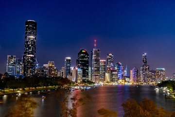 Brisbane by night, Queensland, australia
