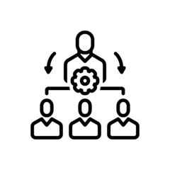 Black line icon for organize 