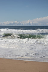 Green waves at Marina State Beach Monterey County California