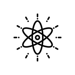 Black line icon for nuclear 