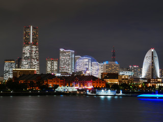 Obraz premium 横浜 赤レンガ倉庫 みなとみらい 夜景