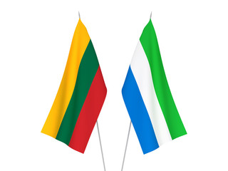 Lithuania and Sierra Leone flags