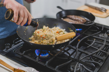 chef preparing food in kitchen