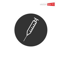 Syringe Medical Icon Design Vector