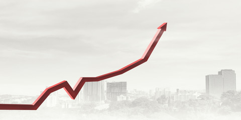 Business growth and progress. Mixed media