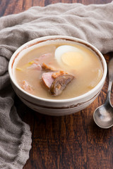 The sour soup made of rye flour