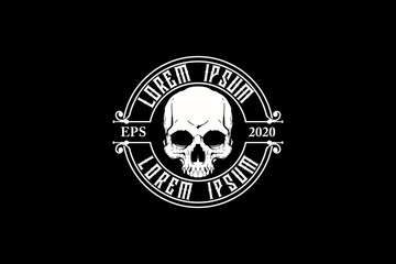 skull vector logo template