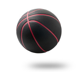 Black basketball isolated on white background.