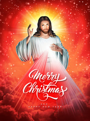 DIVINE MERCY OF JESUS CHRISTMAS GREETING CARD 