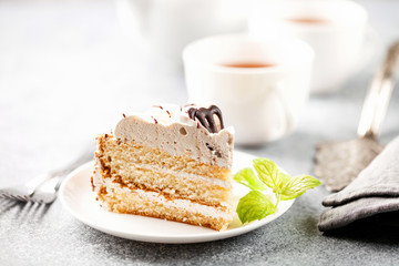 Cake with cream