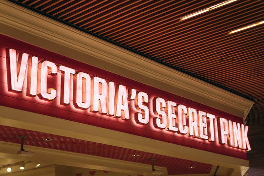 Turkey, Istanbul, December 20, 2019: Victoria Secret sign at the entrance to the store