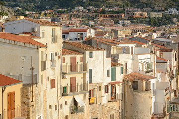 Fototapeta premium View of the houses of Cefalu