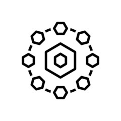 Black line icon for channel