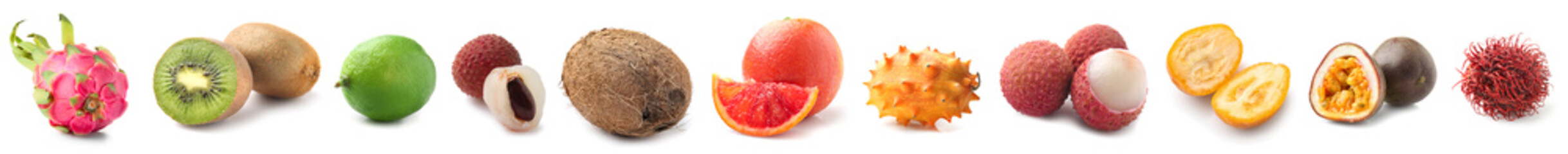 Tasty dragon fruit on white background