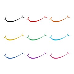 Smile color icon set isolated on white background