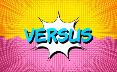 Comic fight and competition concept