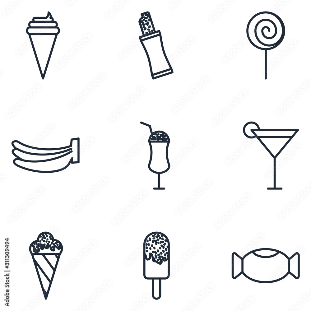 Poster desert set icon template color editable. desert pack symbol vector sign isolated on white background